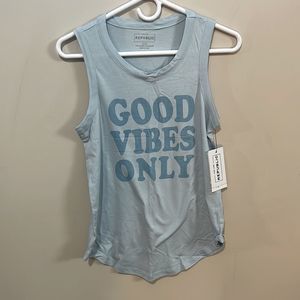 FOR the republic tank top, size medium, GOOD VIBES ONLY